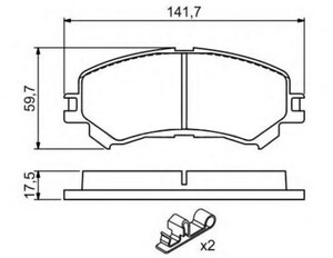 Фото Комплект гальмівних колодок (передніх) Nissan Qashqai II/X-Trail/ Renault Kadjar 13- Bosch 0 986 494 720