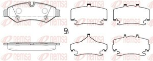 Фото Комплект гальмівних накладок, дискове гальмо REMSA 1867.00