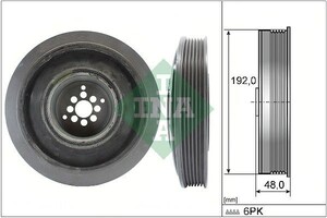 Фото Шків колінвалу Audi A6/Q7VW Touareg 2.7/3.0TDI 02- (6PK) INA 544010210